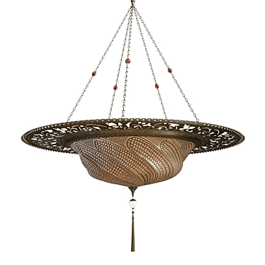 Scudo Saraceno | Glass lamp with metal ring | Gold Mosaic