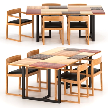 Elegant Morelato Dining Set 3D model image 1 