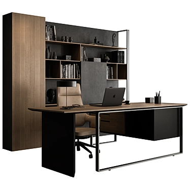 Executive Boss Desk Furniture Collection 3D model image 1 