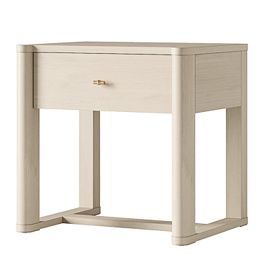 HULL BEDSIDE TABLE: Elegant Nightstand 3D model image 1 