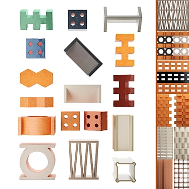  Mutina 3D Elements Collection 3D model image 1 