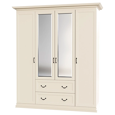 Venice Wardrobe with Mirrored Doors 3D model image 1 