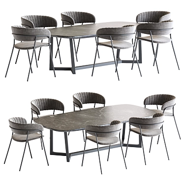 Modern Bradex Table and Chair 3D model image 1 