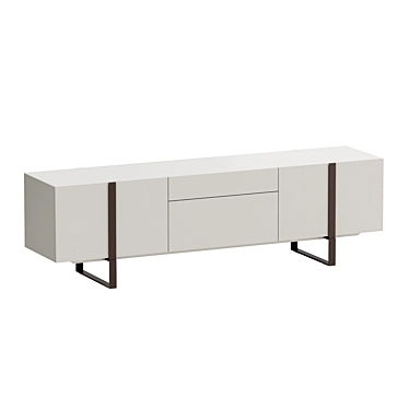 Modern Tokyo Ivory TV Stand 3D model image 1 