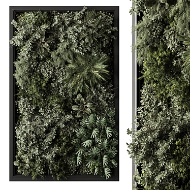 Living Art Green Wall Decor 3D model image 1 