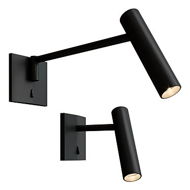 Adjustable Aluminium LED Wall Lamp 3D model image 1 