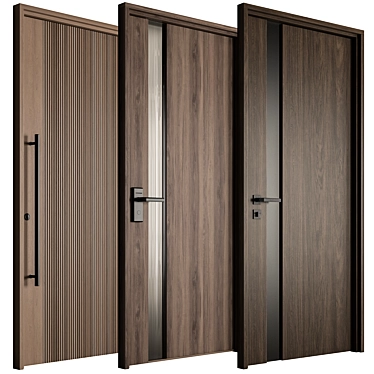  Stylish Door Set 97 3D model image 1 