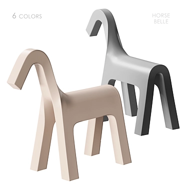 Belle Berkano Kids Horse Chair 3D model image 1 