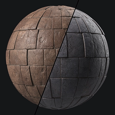 Artisan Slate Wall 4K Texture 3D model image 1 