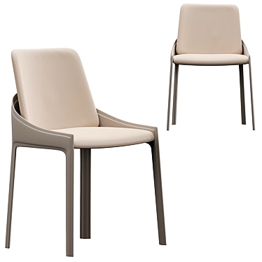 Modern Elegant Chair with Textured Design 3D model image 1 