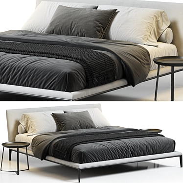 Modern Italian Atoll Bed 3D:semicolon 3D model image 1 