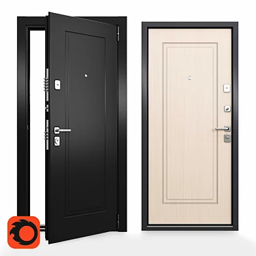 Ultimate Security Door Solution 3D model image 1 