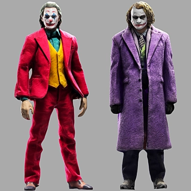 Joker The Dark Knight & Joaquin Phoenix Figures 3D model image 1 