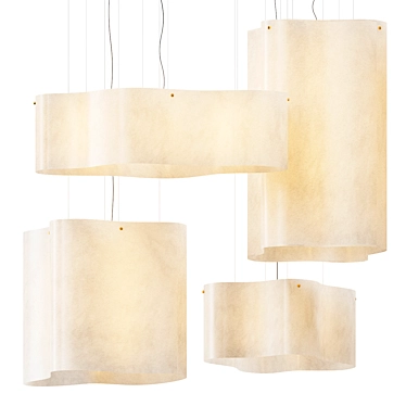 Elegant Nuvola Pendant Lamps 3D model image 1 