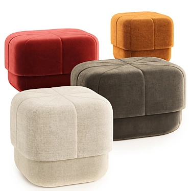 Circus Pouf in 4 Hues 3D model image 1 