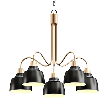 Modern Adjustable Pendant Light 3D model image 1 