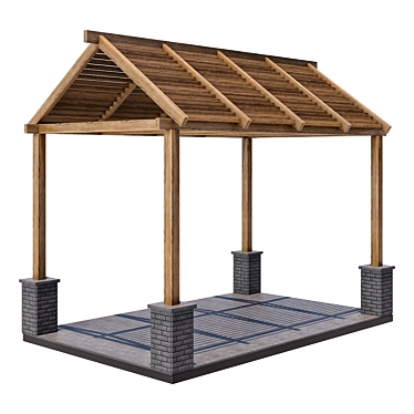 Outdoor Gazebo 3D Models Pack 3D model image 1 