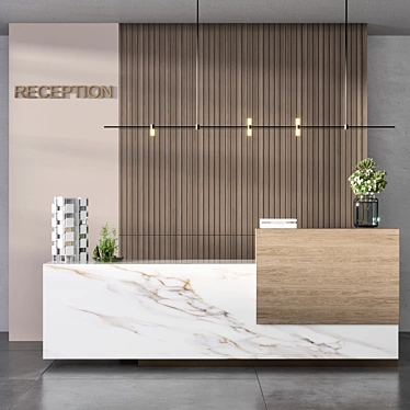 Modern Reception Desk Download Offer 3D model image 1 