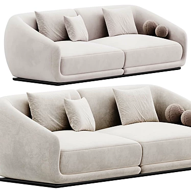 Modern Chic Montholon Sofa Design 3D model image 1 