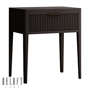 Bedside Table with Drawer Libro 3D model image 1 