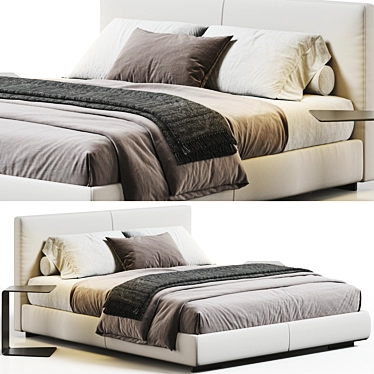 Luxury Flexform Magnum Bed 3D Model 3D model image 1 