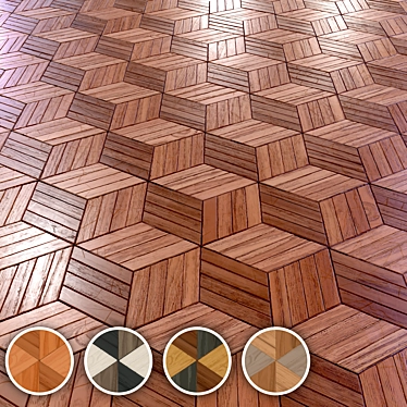 wooden parquet tile seamless 4k PBR texture 008