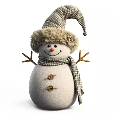 Snowman 3D Model with Textures 3D model image 1 