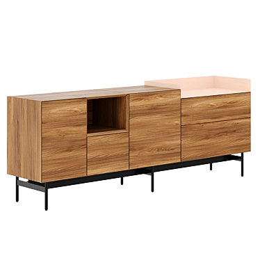 Contemporary Wooden Sideboard Avenue 3D model image 1 