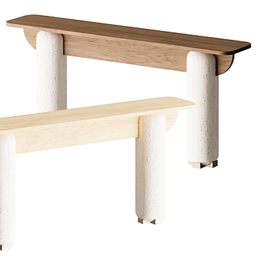 Elegance Console Table - DOOQ DOLCE VITA 3D model image 1 