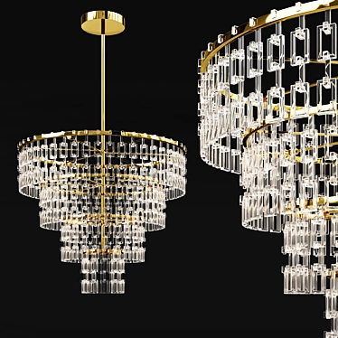  Elegant Chandelier ETL89147 Upgrade 3D model image 1 