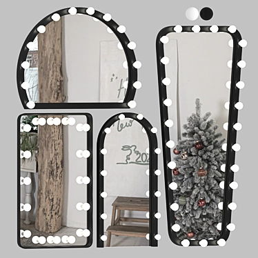 Miralls Makeup Mirror Set 3D model image 1 