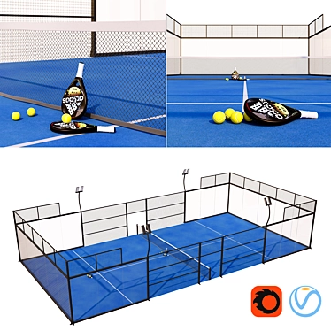 2017 Padel Racket Model Kit 3D model image 1 