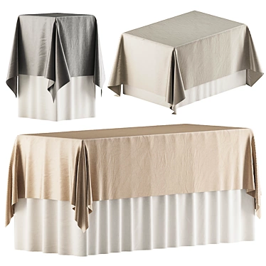 Restaurant Tablecloth - Rectangle Set 3D model image 1 