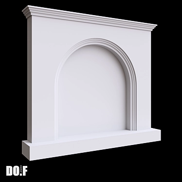 Gypsum Fireplace Portal KH37.2 3D model image 1 