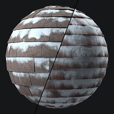 Snow Concrete Roofing 4k Texture 3D model image 1 