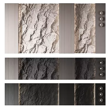 Stone Accent Wall Panel 3D model image 1 