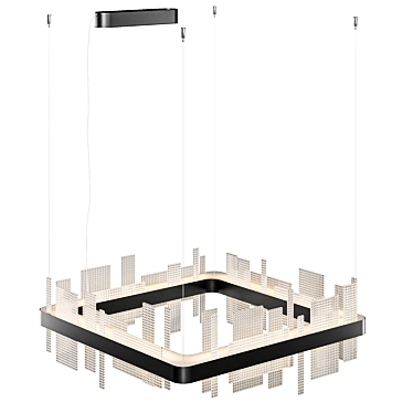 Luxury Masiero Ribbon Square Chandelier 3D model image 1 