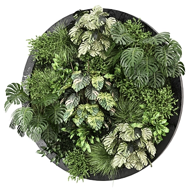 Modern Indoor Vertical Garden Set 3D model image 1 