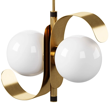 Sleek Palm Springs Ceiling Lamp 3D model image 1 