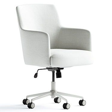 Belmont Ivory Fabric Office Chair 3D model image 1 