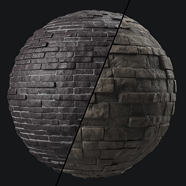 Decorative Slate Stone Wall Texture 3D model image 1 