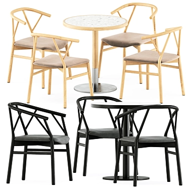 Chic Modern Dining Set by Miniforms 3D model image 1 