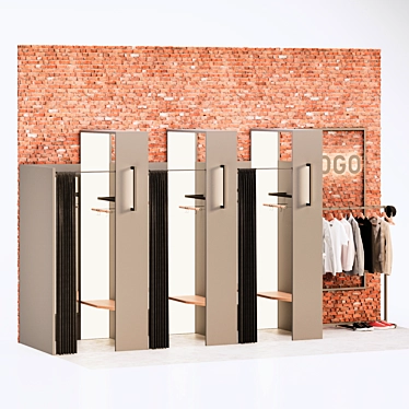 Versatile Clothing Fitting Room 3D model image 1 