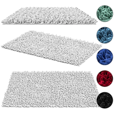 Chenille Bath Rug for Bathroom 3D model image 1 