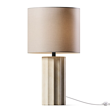 Ribbed Concrete Table Lamp 3D model image 1 