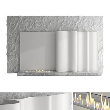 Modern Biofireplace Wall Set 3D model image 1 