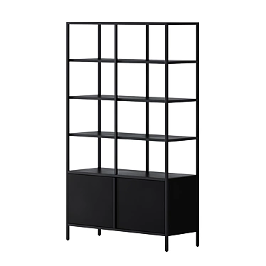 Modern Wood Bookcase: Maisons Du Monde 3D model image 1 