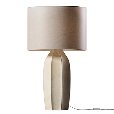 Elegant White Ceramic Table Lamp 3D model image 1 