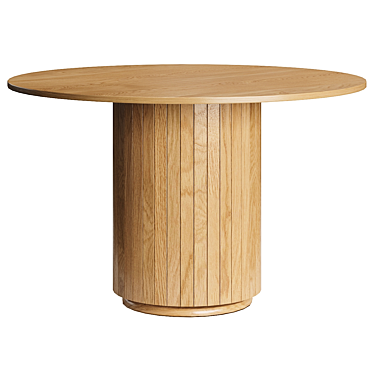 Mango Wood Round Table Ø120cm 3D model image 1 