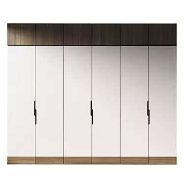 Sleek Model Wardrobe Design 3D model image 1 